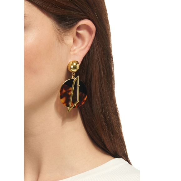 NEW Lulu Frost for Whistles Tort Circle Earring - Picture 2 of 2